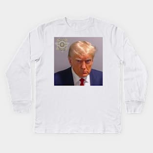 Trump Mugshot Kids Long Sleeve T-Shirt